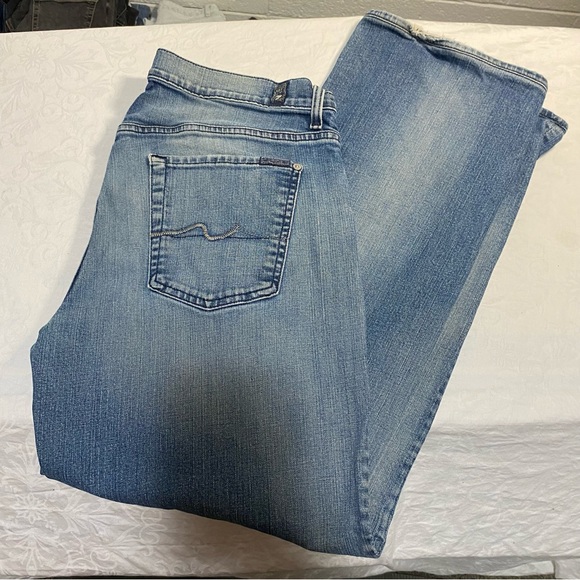 Men’s 7FAM y2K Baggy Relaxed Fit jeans Size 34 Waist Used Distressed 31 inseam - Picture 15 of 15